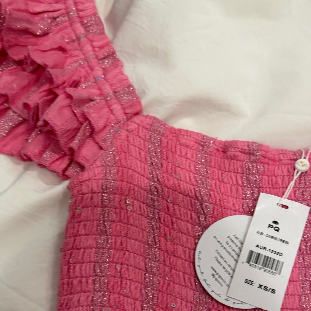 Pink Ruffled Smocked Dress - Picture 5 of 10